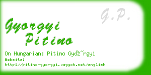 gyorgyi pitino business card